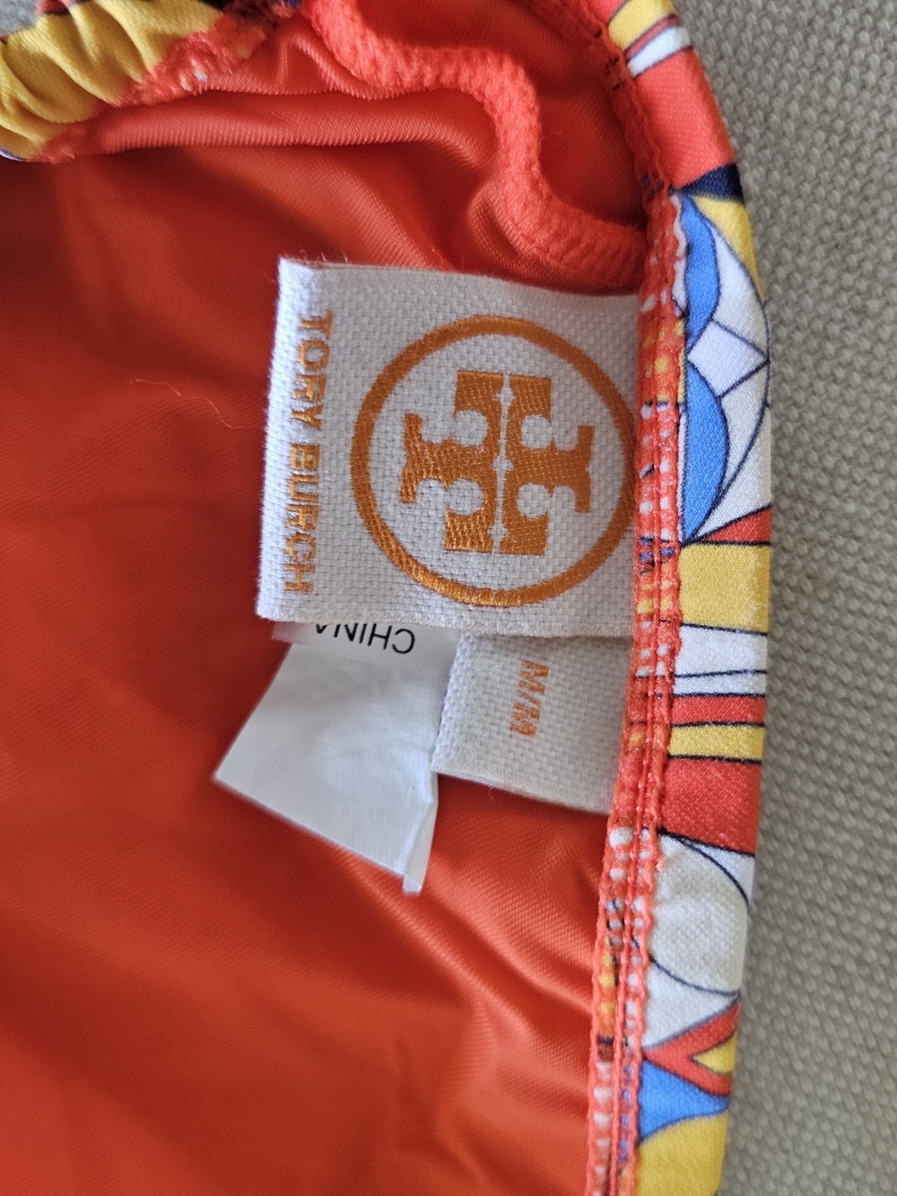 Tory Burch Colorful Patterned Triangle Bikini Tops - Multicolor & Teal - Picture 5 of 5
